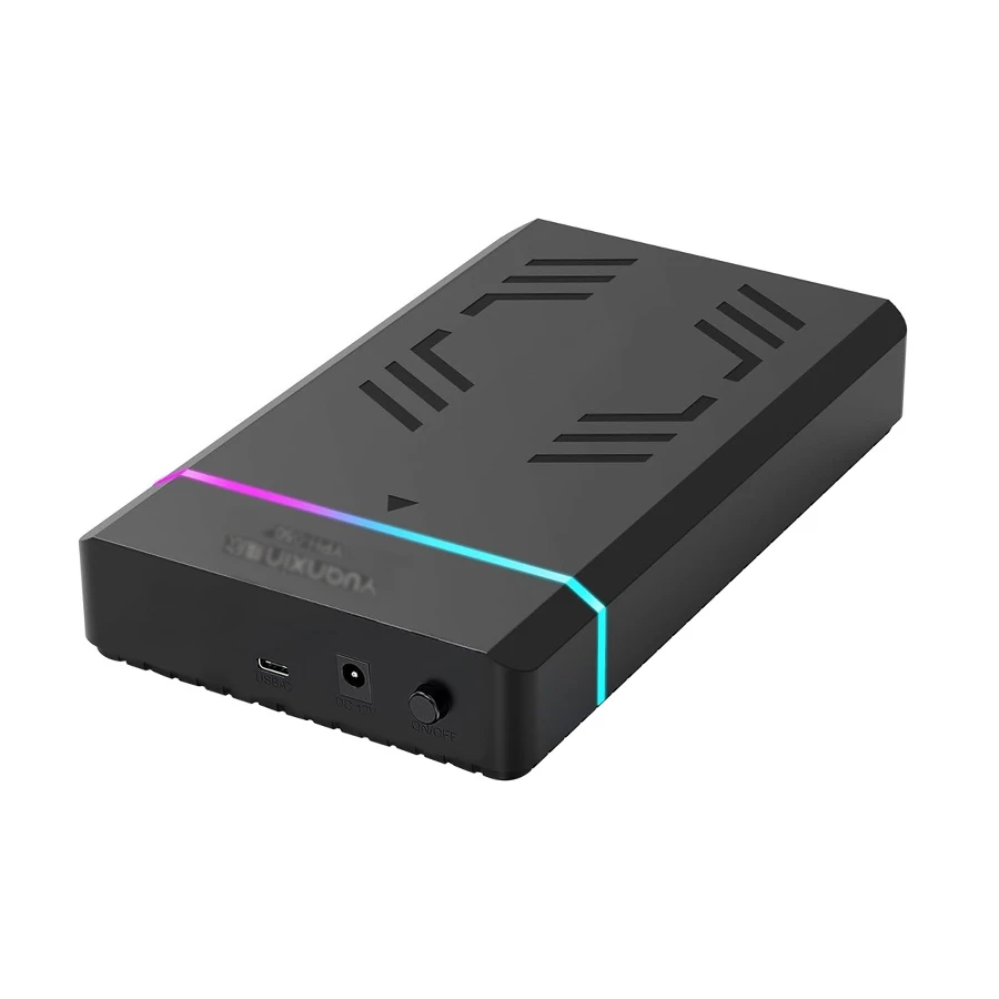 Yuanxin YPH-050 RGB 3.5 Inch SATA USB Type-C Black HDD Enclosure