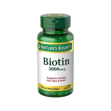 Nature’s Bounty Biotin 5000 mcg 72 Softgels (USA)