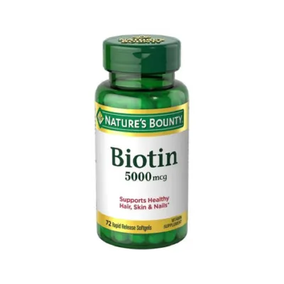 Nature’s Bounty Biotin 5000 mcg 72 Softgels (USA)