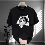 Men's Breathable Drop Shoulder T-Shirt, 220 GSM Cotton-Spandex