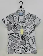 Men's Drop Shoulder Shirt in Spandex Cotton with Show Buttons