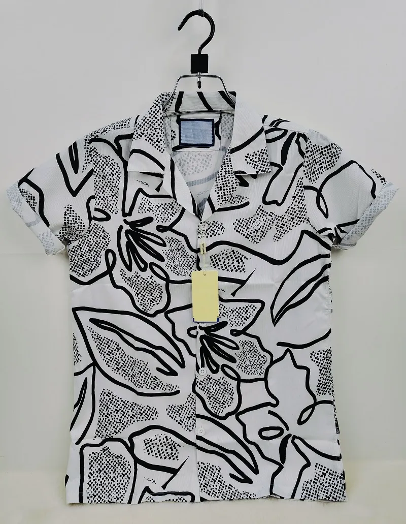 Men's Drop Shoulder Shirt in Spandex Cotton with Show Buttons