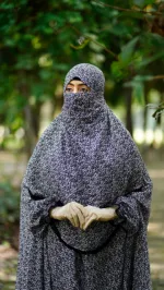 Linen Khimar and Palazzo Set with Niqab, 5 Colours