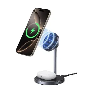 Ugreen W710 15W Grey Qi2 2-in-1 Magnetic Wireless Charger
