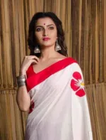 Women's Half Silk Hand Print Saree, 6 Colour Choices