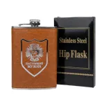 Smart Water Bottle – Premium Leather Wrapped Hip Flask(Any- Colour)