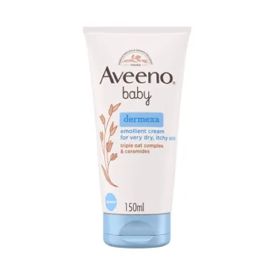 Aveeno Baby Dermexa Emollient Cream for Very Dry, Itchy Skin 150ml (France)