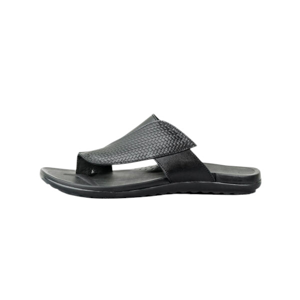 Flash Leather Sandal – Black