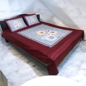 New Exclusive 100% Cotton Bed Sheet 7.5 feet by 8 feet