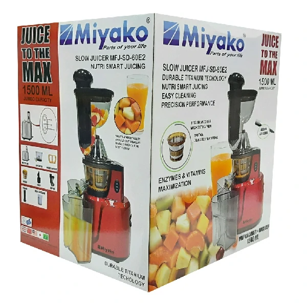 Miyako MFJ-SD-60E2 Slow Juicer Machine, 1500ML.