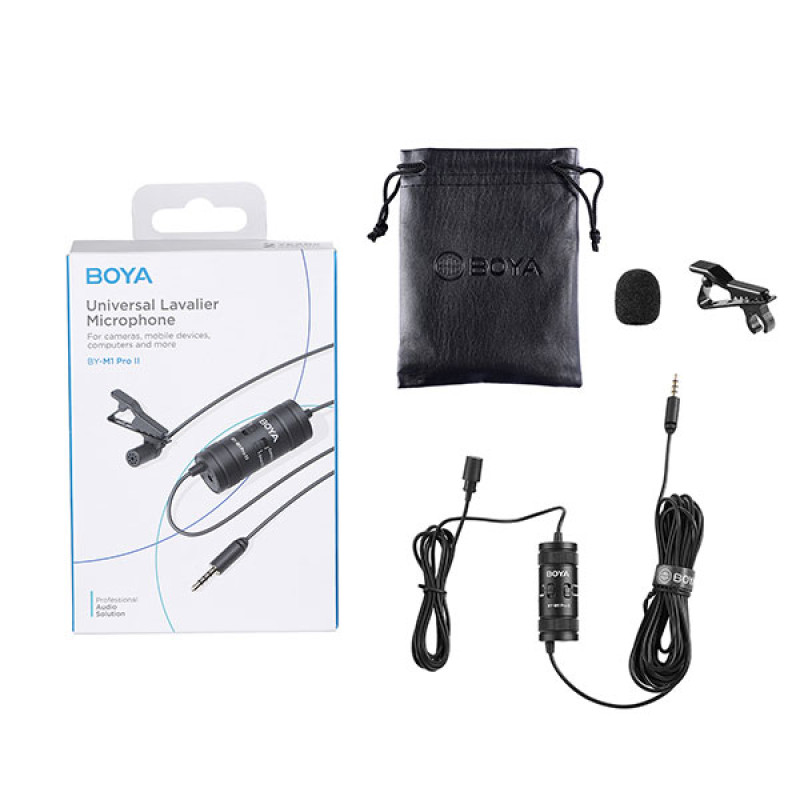 BOYA BY-M1 Pro II Universal Lavalier Microphone- No Need Batteries