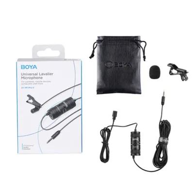 BOYA BY-M1 Pro II Universal Lavalier Microphone- No Need Batteries