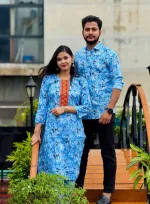 Couple Dress Set, Readymade Salwar Kameez and Matching Shirt