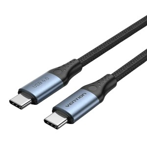 Vention Cotton Braided 1M USB 4.0 Type-C to Type-C 5A Cable