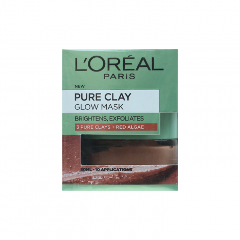 LOreal Paris 3 Pure Clays and Red Algae Glow Mask 50ml (UK)