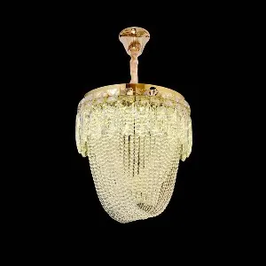 Qulik Modern Crystal Chandelier Decorative Pendant Hanging single layer 3 color LED Ceiling Light (QL-S695-300)