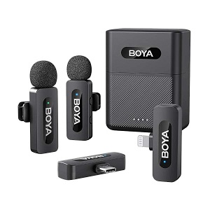 Boya BY-V3 combo 2.4 GHz Dual-Channel Wireless Microphone