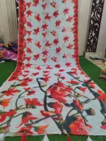 Chanduri Silk Saree without Blouse, 3 Colour Choices