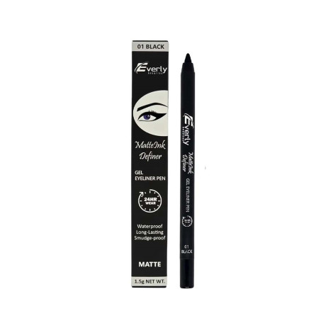 Everly Matte Ink Definer Waterproof Gel Eyeliner Pen - 01 Black (China)