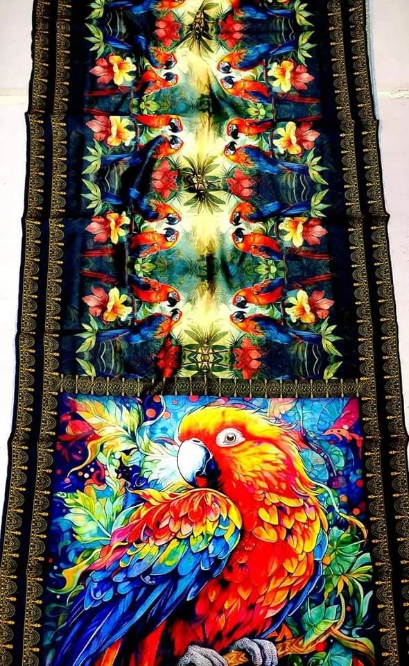 Chanduri Silk Saree without Blouse, 3 Colour Choices