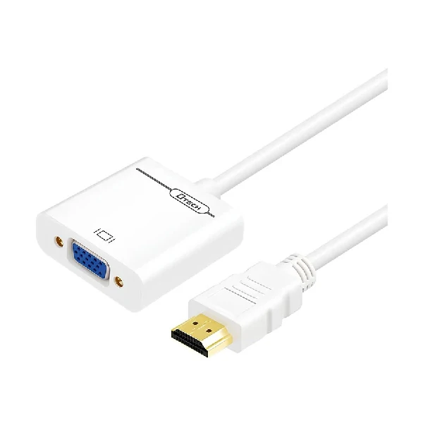 Dtech HDMI Male to VGA Female White Converter