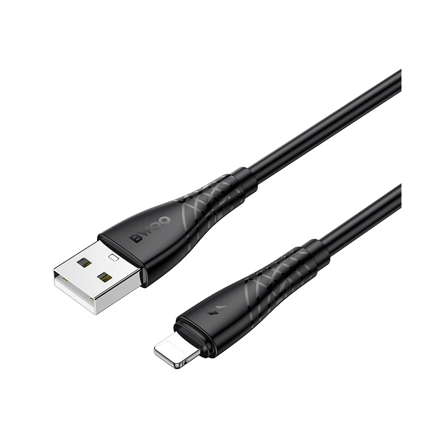 Bwoo BO-X318L 15W USB to Lightning Charging & Data Cable 1m Black