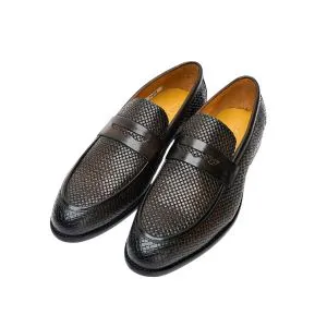 24098-Coffee Formal Genuine Cow Leather Oxford Formal Shoes For Men