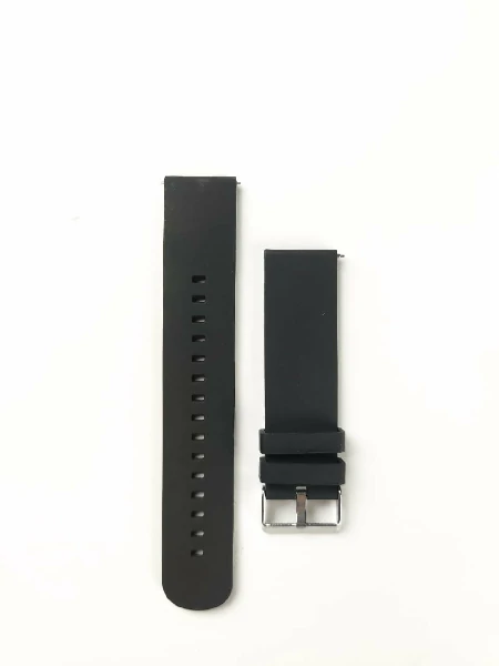 22MM Plain Silicone Watch Strap – Black Color