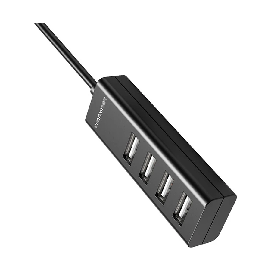 Yuanxin X-3328 USB 2.0 to Quad USB Hub 1.5 Meter Black