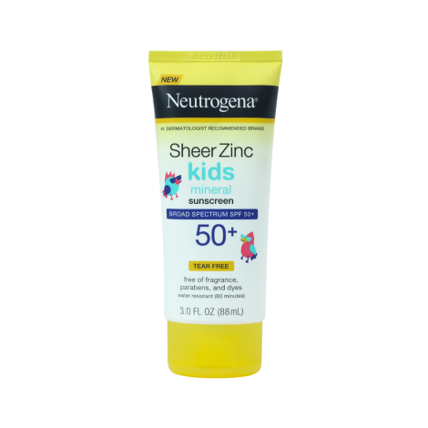 Neutrogena Sheer Zinc Kids Mineral Sunscreen SPF50+ 88ml (USA)