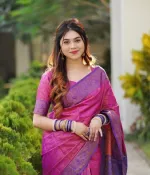 Lightweight Kanjivaram Silk Saree with Running Blouse, 6 Colours