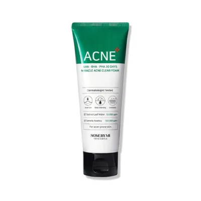 Some By Mi AHA BHA PHA Miracle Acne Clear Foam 100ml (Korea)