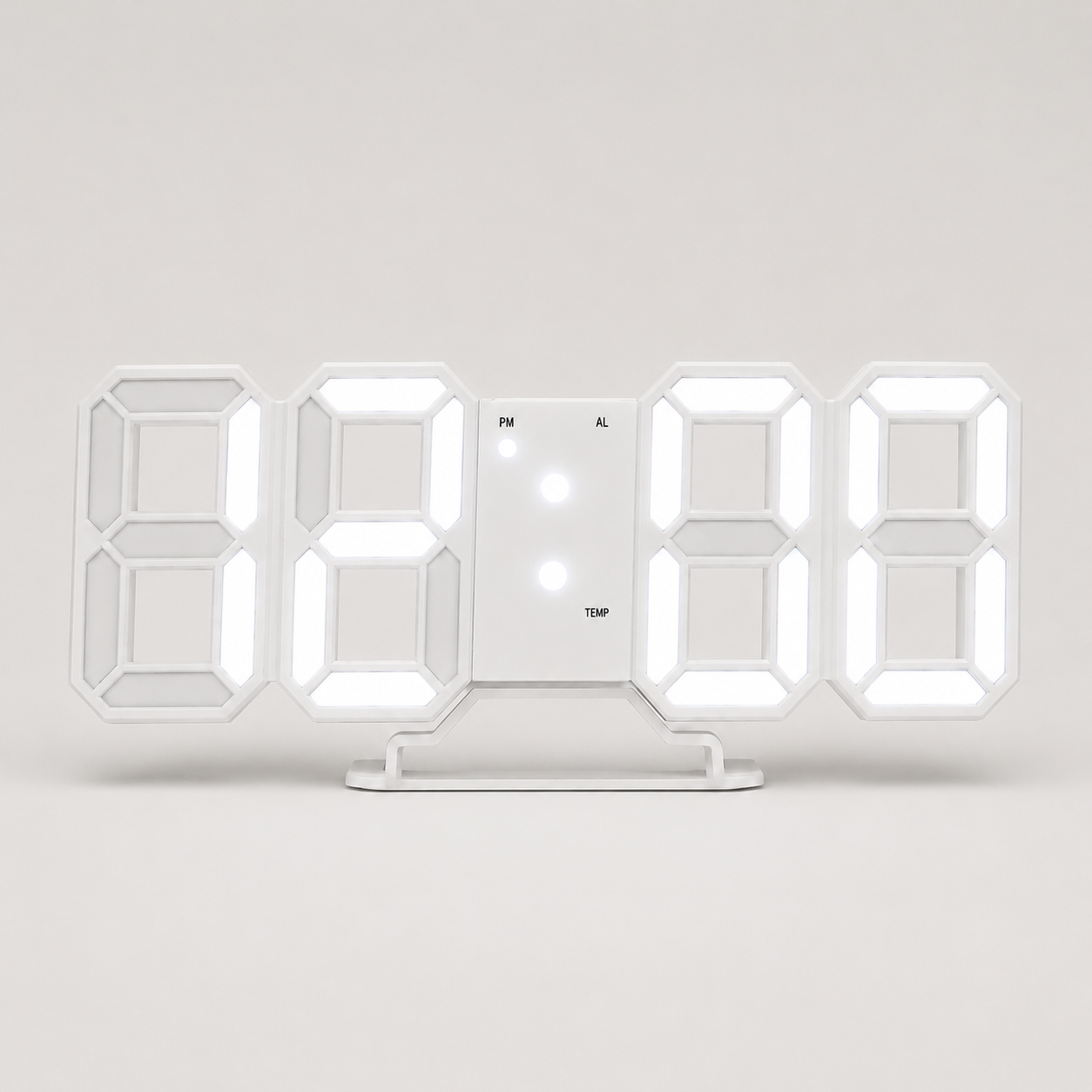 Digital LED Electronic Table & Wall Clock – Multi-Functional Alarm Clock with Temperature Sensor, Date Display, USB Powered, and Memory Backup