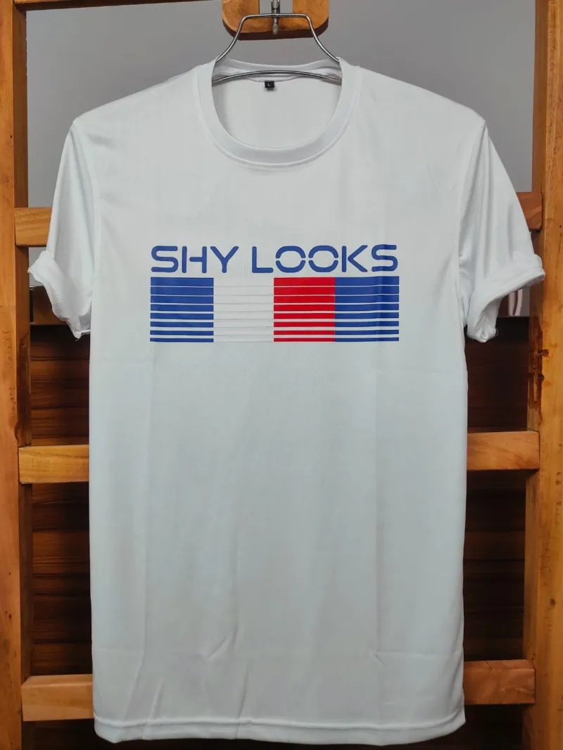Men's Striped T-Shirt with All-Over Rubber Print, 160-170 GSM