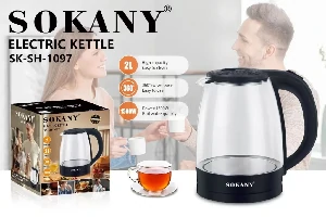 Sokany SK-1097 Glass Electric Kettle 2L 1500W