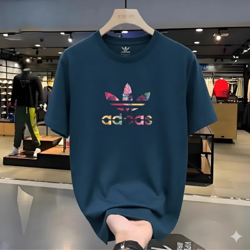 Men's Drop Shoulder T-Shirt with DTF Print, Cotton-Spandex Blend
