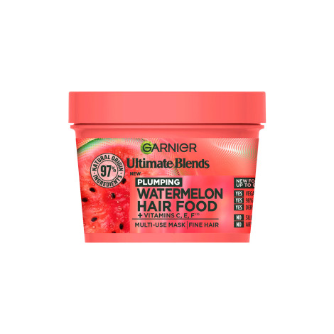 Garnier Ultimate Blends Plumping Watermelon Hair Food + Vitamin C, E, F Multi-Use Mask 400ml (Germany)