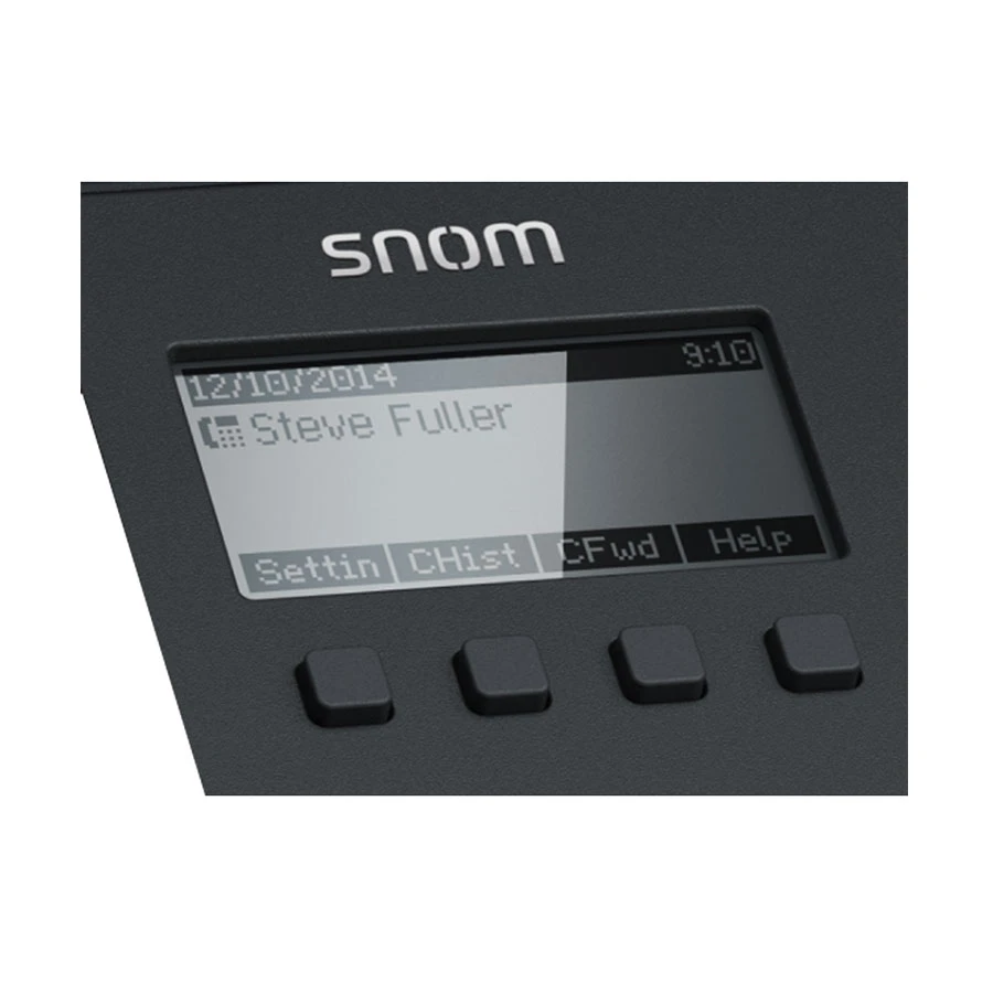 Snom D120 2-SIP PoE Black Desk IP Phone Set without Adapter