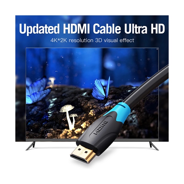 Vention AACBG HDMI 2.0 Male to Male Black 1.5 Meter HDMI Cable (4K)