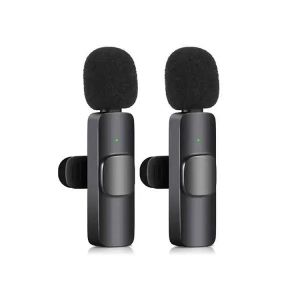 K9 Wireless Dual Microphone Professional Lapel Lavalia Microphone