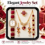 5 in 1 Ladies Watch & Jewelry Gift Set