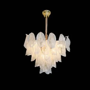 Qulik Modern Luxury Leaf Chandelier 5 Layer With Adjustable Hanging Length (QL-55157-500)