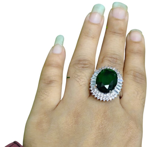 Imperial Violet Crystal Statement Ring
