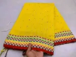 Half Silk Chumki Work Saree, 12 Haath, No Blouse Piece