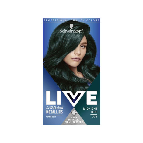Schwarzkopf Live Urban Metallics Hair Colour - U75 Midnight Jade (Germany)
