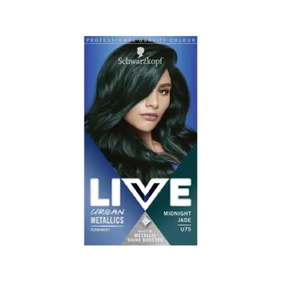Schwarzkopf Live Urban Metallics Hair Colour - U75 Midnight Jade (Germany)