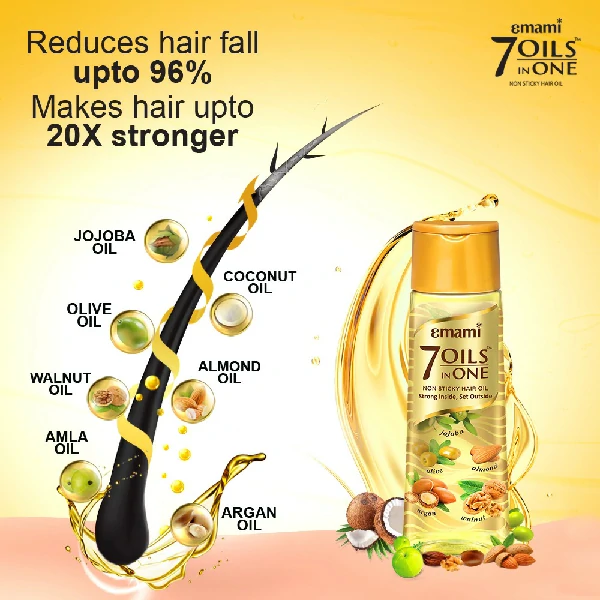 Emami 7 Oils in One Non Sticky Hair Oil (200ml)