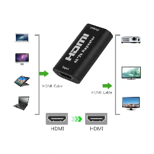 K2 HDMI Female to Female Black Repeater