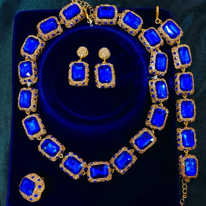 Royal Blue Bridal & Party Jewelry Set