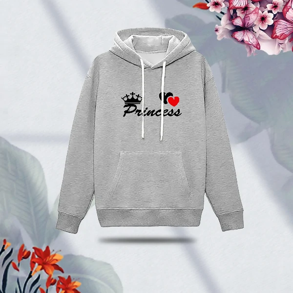 Premium Comfortable (Princess-Gray) Ladies winter hoodie